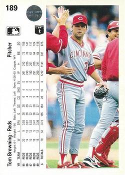 Tom Browning  baseball card collectible - Main Image 2