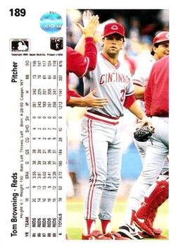 Tom Browning  baseball card collectible - Main Image 2