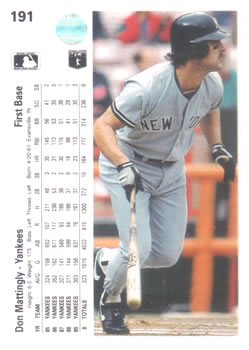 Don Mattingly  baseball card collectible - Main Image 2