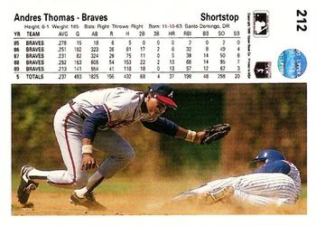 Andres Thomas  baseball card collectible - Main Image 2