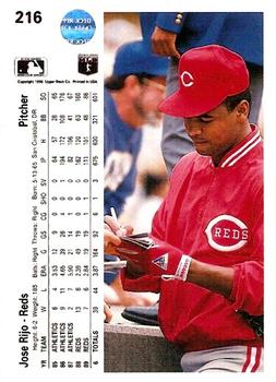 Jose Rijo  baseball card collectible - Main Image 2