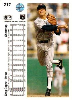 Greg Gagne  baseball card collectible - Main Image 2