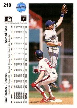 Jim Gantner  baseball card collectible - Main Image 2