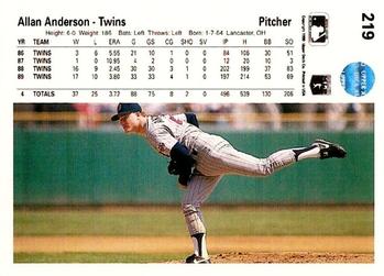 Allan Anderson  baseball card collectible - Main Image 2
