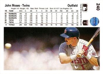 John Moses  baseball card collectible - Main Image 2