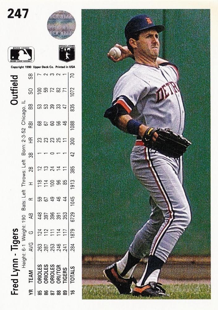 Fred Lynn  baseball card collectible - Main Image 2