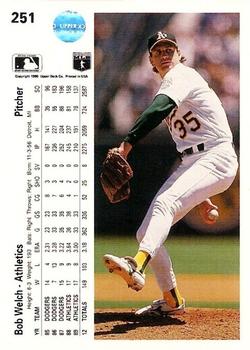Bob Welch  baseball card collectible - Main Image 2