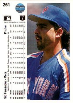 Sid Fernandez  baseball card collectible - Main Image 2