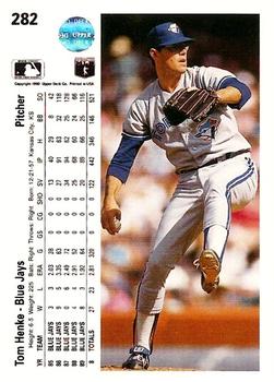 Tom Henke  baseball card collectible - Main Image 2