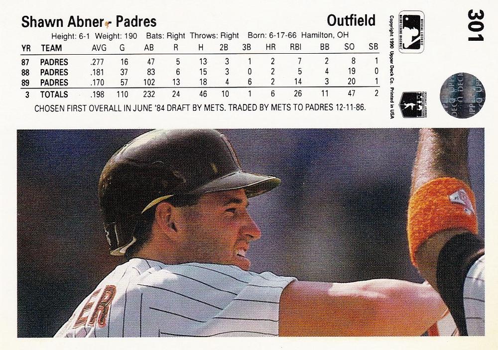 Shawn Abner  baseball card collectible - Main Image 2