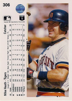 Mike Heath  baseball card collectible - Main Image 2