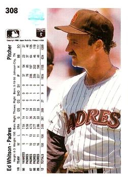 Ed Whitson  baseball card collectible - Main Image 2