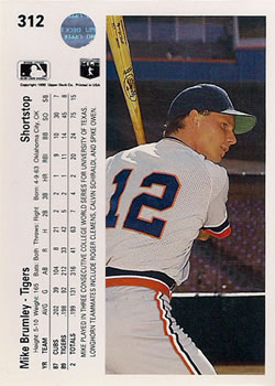 Mike Brumley  baseball card collectible - Main Image 2