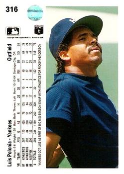 Luis Polonia  baseball card collectible - Main Image 2