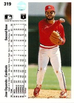 Jose Oquendo  baseball card collectible - Main Image 2