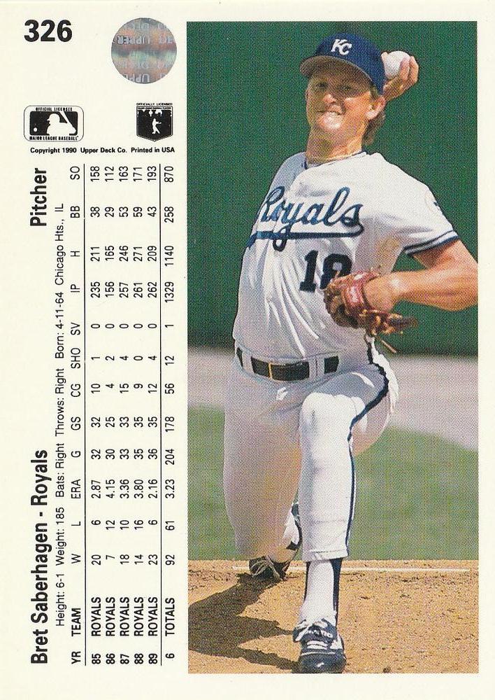Bret Saberhagen  baseball card collectible - Main Image 2