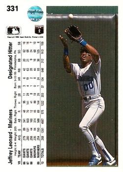 Jeffrey Leonard  baseball card collectible - Main Image 2