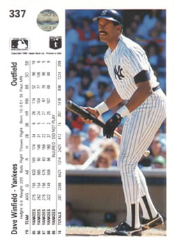 Dave Winfield  baseball card collectible - Main Image 2
