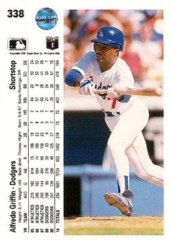 Alfredo Griffin  baseball card collectible - Main Image 2