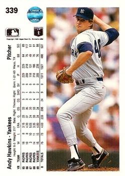 Andy Hawkins  baseball card collectible - Main Image 2