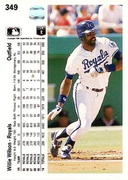 Willie Wilson  baseball card collectible - Main Image 2