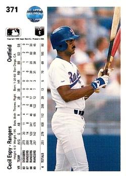 Cecil Espy  baseball card collectible - Main Image 2