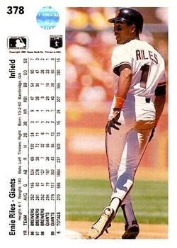 Ernie Riles  baseball card collectible - Main Image 2