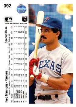 Fred Manrique  baseball card collectible - Main Image 2