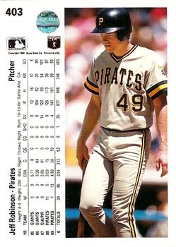 Jeff Robinson  baseball card collectible - Main Image 2