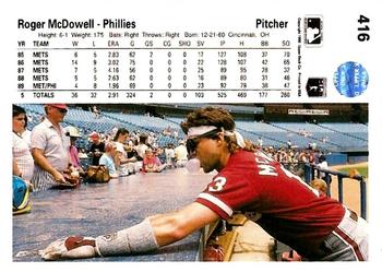 Roger McDowell  baseball card collectible - Main Image 2