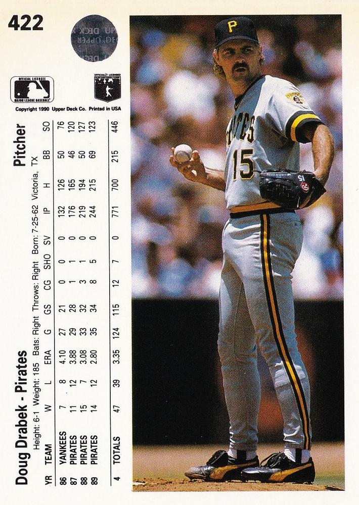 Doug Drabek  baseball card collectible - Main Image 2