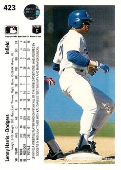 Lenny Harris  baseball card collectible - Main Image 2