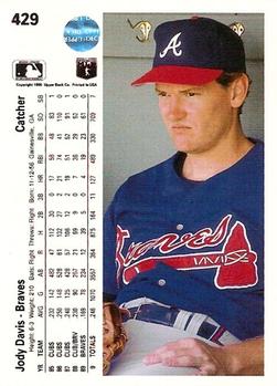 Jody Davis  baseball card collectible - Main Image 2