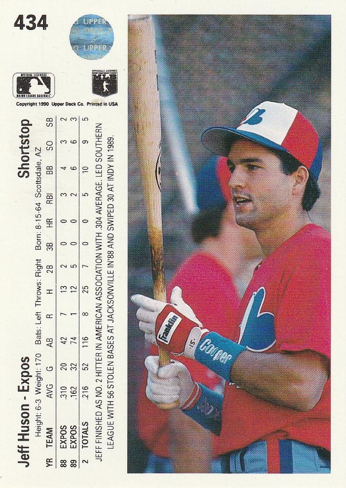 Jeff Huson  baseball card collectible - Main Image 2