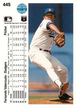 Fernando Valenzuela  baseball card collectible - Main Image 2