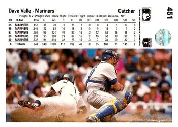 Dave Valle  baseball card collectible - Main Image 2