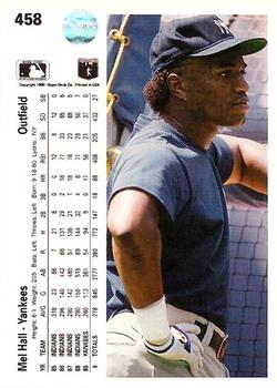 Mel Hall  baseball card collectible - Main Image 2