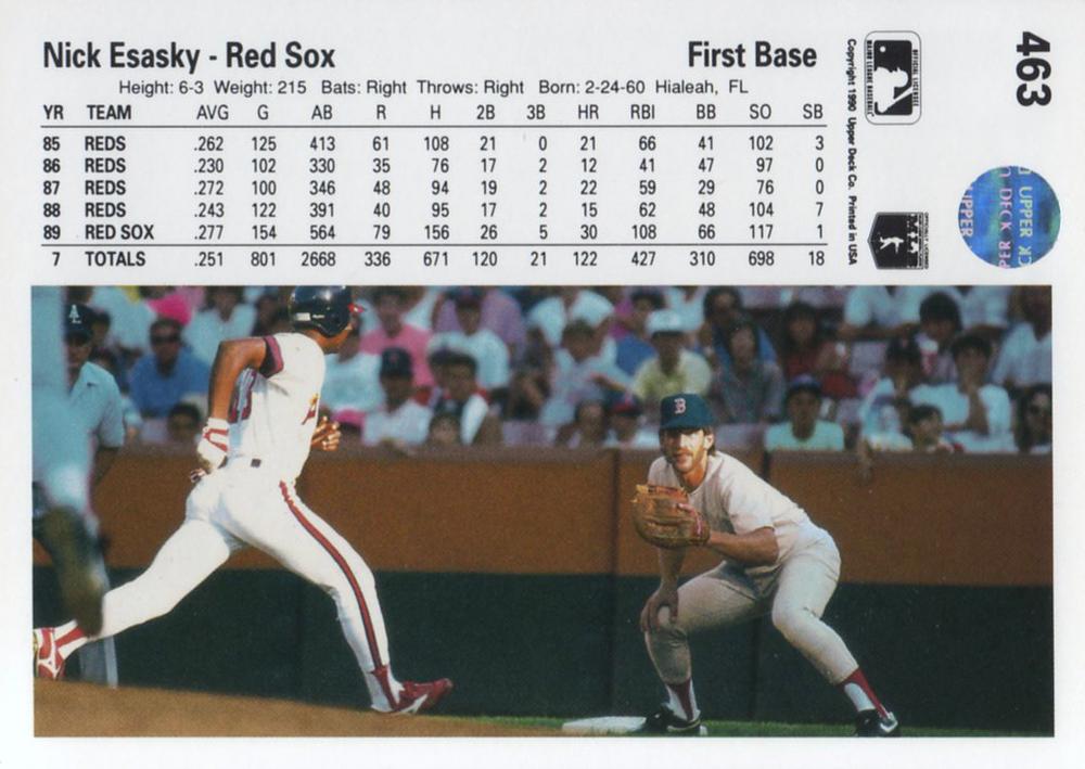 Nick Esasky  baseball card collectible - Main Image 2
