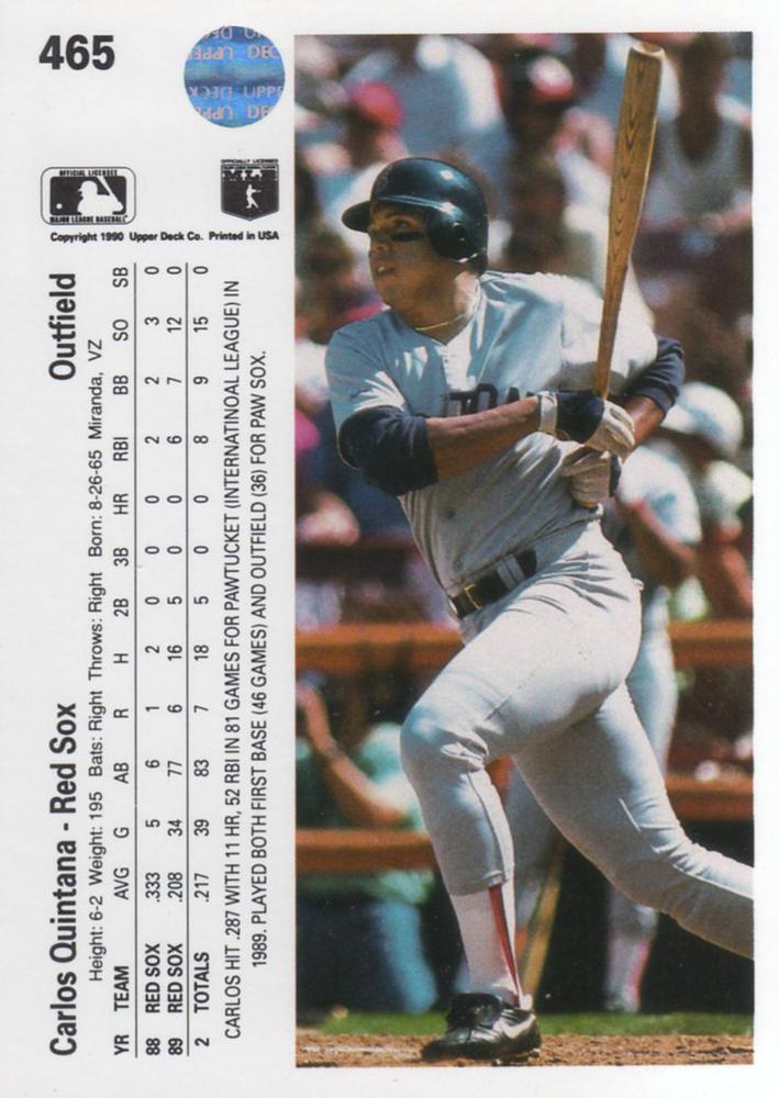 Carlos Quintana  baseball card collectible - Main Image 2