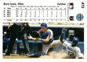 Barry Lyons  baseball card collectible - Main Image 2