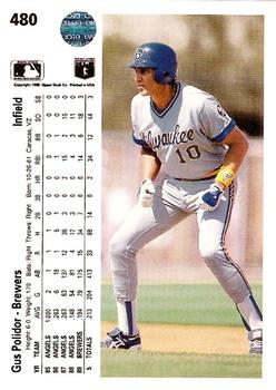 Gus Polidor  baseball card collectible - Main Image 2