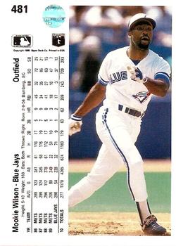 Mookie Wilson  baseball card collectible - Main Image 2