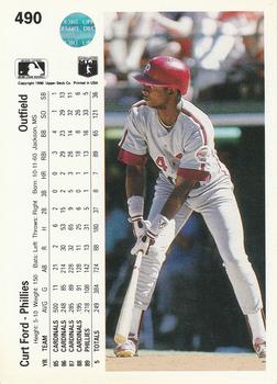 Curt Ford  baseball card collectible - Main Image 2