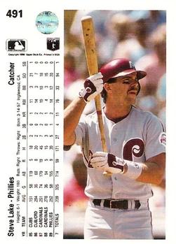 Steve Lake  baseball card collectible - Main Image 2