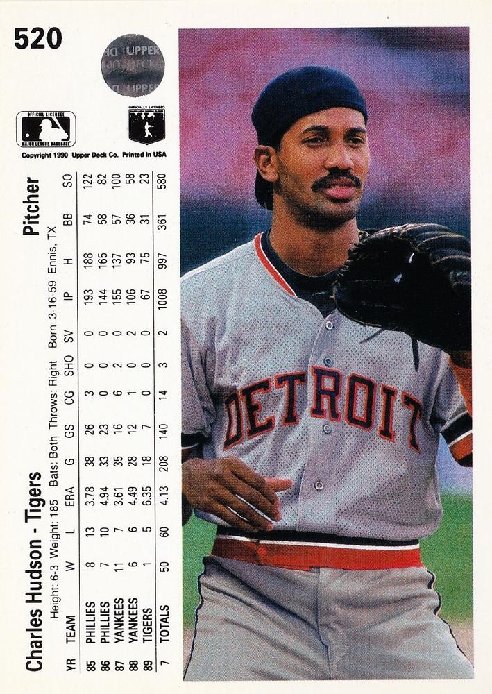 Charles Hudson  baseball card collectible - Main Image 2