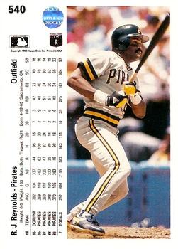 R.J. Reynolds  baseball card collectible - Main Image 2