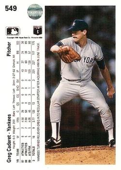 Greg Cadaret  baseball card collectible - Main Image 2