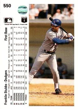 Franklin Stubbs  baseball card collectible - Main Image 2