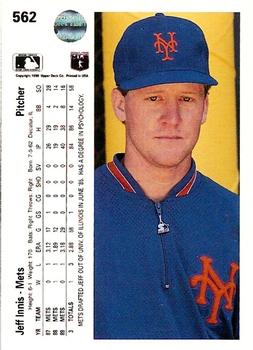 Jeff Innis  baseball card collectible - Main Image 2