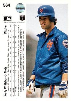 Wally Whitehurst  baseball card collectible - Main Image 2